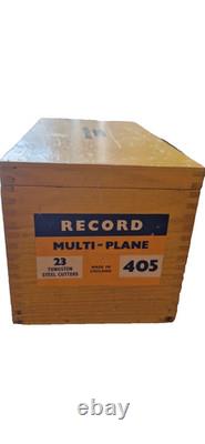 Vintage Record Multi-Plane 405 boxed with 23 cutters