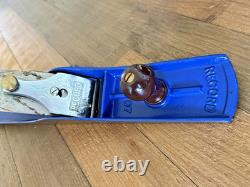 Vintage Record No. 07 Jointer Plane Made in England Blue Japanning Woodworking