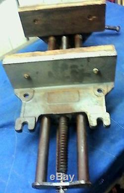 Vintage Record No 53 Woodworkers Woodworking Wood Vice Vise Under Bench England