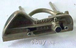 Vintage Record Plough Plane 043 Very Good original 3 Cutters Box Depth Stop