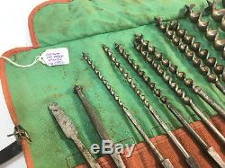 Vintage Roll Auger Drill Bit Ridgway 240 Jennings Patern Woodworking Tools Brace