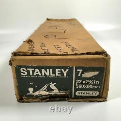 Vintage STANLEY No. 7 22 WOODWORKING PLANE Made In England ORIGINAL WITH BOX