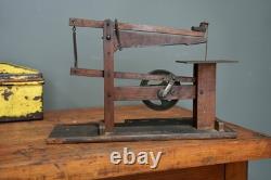 Vintage Scroll Saw Antique Hand Saw Woodworking Tool Primitive Industrial Crank