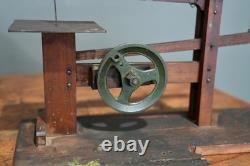 Vintage Scroll Saw Antique Hand Saw Woodworking Tool Primitive Industrial Crank