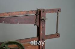 Vintage Scroll Saw Antique Hand Saw Woodworking Tool Primitive Industrial Crank