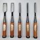 Vintage Sentora 710-1085 Oire Nomi Japanese Chisels Set of 5 Woodworking Tools