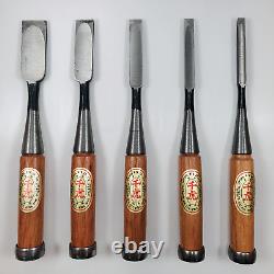 Vintage Sentora 710-1085 Oire Nomi Japanese Chisels Set of 5 Woodworking Tools