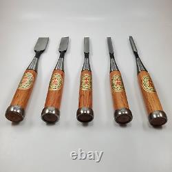 Vintage Sentora 710-1085 Oire Nomi Japanese Chisels Set of 5 Woodworking Tools