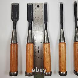 Vintage Sentora 710-1085 Oire Nomi Japanese Chisels Set of 5 Woodworking Tools