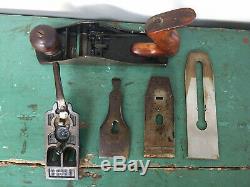 Vintage Stanley Bailey No 4 Type 3 Plane Antique Woodworking Planer Tool 1872