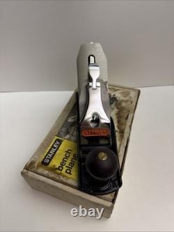Vintage Stanley Bailey No 4 Wood Working Plane With Box Excellent Condition