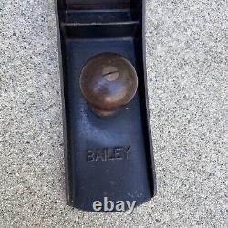 Vintage Stanley Bailey No. 8 Woodworking Wood Plane 24 Used (c)