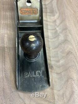 Vintage Stanley Bailey Wood Working Plane No. 7 Smooth Bottom Carpenters Tool 22