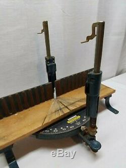 Vintage Stanley Miter Box & 24 Wood Hand Saw No. 39 Woodworking Tool No. 60 Lot