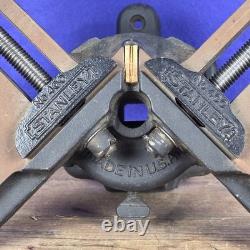 Vintage Stanley No. 400 Cast Iron Mitre Vice, Tilts, Rotates Picture Framing