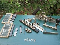Vintage Stanley No. 45 Combination Plane with 22 Cutter Blades Woodworking
