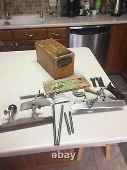 Vintage Stanley No 45 Combination Woodworking Plane with Cutters & Box