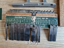 Vintage Stanley No 50 Combination Plough Plane With 29 Cutters