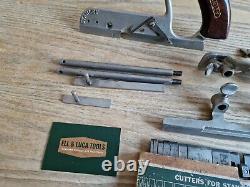 Vintage Stanley No 50 Combination Plough Plane With 29 Cutters