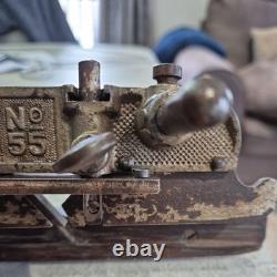 Vintage Stanley No 55 Combination Plane Tool Woodworking Metal USA Rare