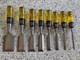 Vintage Stanley No 60 USA 8 Pieces 2 to 1/4 Woodworking chisel Set