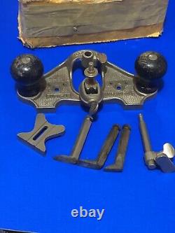 Vintage Stanley No. 71 Router Plane With Cutters