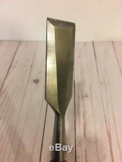 Vintage Stanley No. 750 Woodworking Bevel edge Socket Chisel 1-1/2'' With Decal