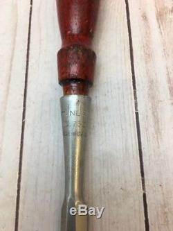 Vintage Stanley No. 750 Woodworking Bevel edge Socket Chisel 1/2'' With Decal USA