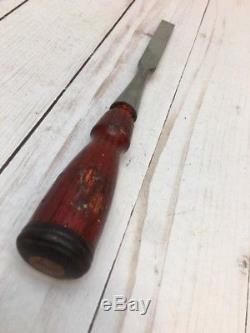 Vintage Stanley No. 750 Woodworking Bevel edge Socket Chisel 1/2'' With Decal USA