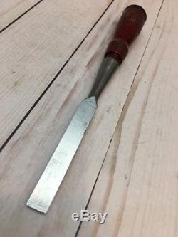 Vintage Stanley No. 750 Woodworking Bevel edge Socket Chisel 1/2'' With Decal USA