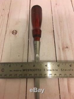 Vintage Stanley No. 750 Woodworking Bevel edge Socket Chisel 1/8'' Wide USA