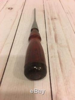 Vintage Stanley No. 750 Woodworking Bevel edge Socket Chisel 1/8'' Wide USA