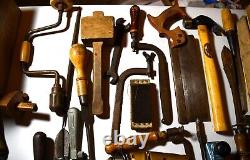 Vintage UK Woodworking Tools 70+ Years Old with Matchbox Storage