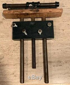 Vintage UTTCO Woodworking Vise, 10'' Jaw Under Bench Mount, Made In USA
