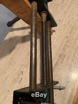 Vintage UTTCO Woodworking Vise, 10'' Jaw Under Bench Mount, Made In USA