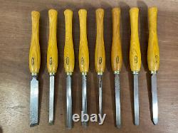 Vintage Unused Set W. Marples Woodturning Chisels Gouges Woodwork Tools Boxed