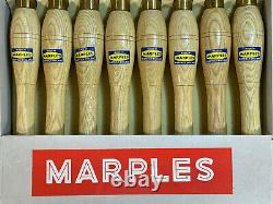 Vintage Unused Set W. Marples Woodturning Chisels Gouges Woodwork Tools Boxed