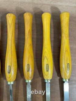 Vintage Unused Set W. Marples Woodturning Chisels Gouges Woodwork Tools Boxed