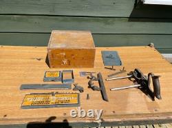 Vintage WOODEN BOXED Record No 050 Combination Plane / CUTTERS / WOOD WORKING