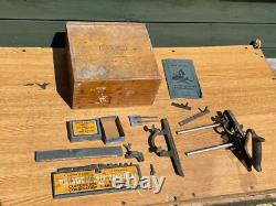 Vintage WOODEN BOXED Record No 050 Combination Plane / CUTTERS / WOOD WORKING