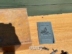 Vintage WOODEN BOXED Record No 050 Combination Plane / CUTTERS / WOOD WORKING
