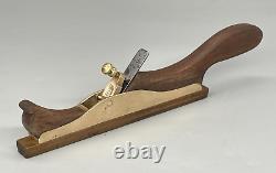 Vintage Wood & Brass Pattern Makers Plane 7/16 Iron Woodworking Tool