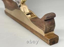 Vintage Wood & Brass Pattern Makers Plane 7/16 Iron Woodworking Tool