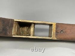 Vintage Wood & Brass Pattern Makers Plane 7/16 Iron Woodworking Tool