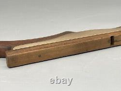 Vintage Wood & Brass Pattern Makers Plane 7/16 Iron Woodworking Tool