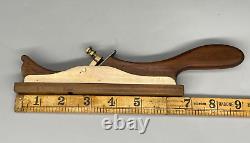 Vintage Wood & Brass Pattern Makers Plane 7/16 Iron Woodworking Tool