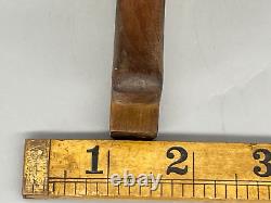 Vintage Wood & Brass Pattern Makers Plane 7/16 Iron Woodworking Tool