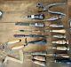 Vintage Wood Handled Awls & Hand Tools for Woodworking and Leather work Lot