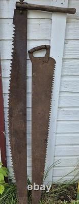 Vintage Wood Working, Crosscut Saws Two Piecies