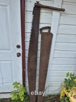 Vintage Wood Working, Crosscut Saws Two Piecies